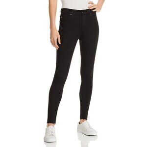 NWT Adriano Goldschmied AG Farrah Skinny Ankle in Black Ink Stretch Jeans 25